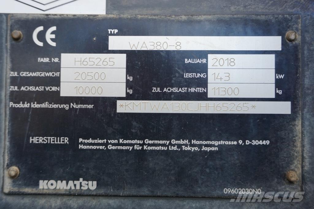 Komatsu WA 380-8 Chargeuse sur pneus