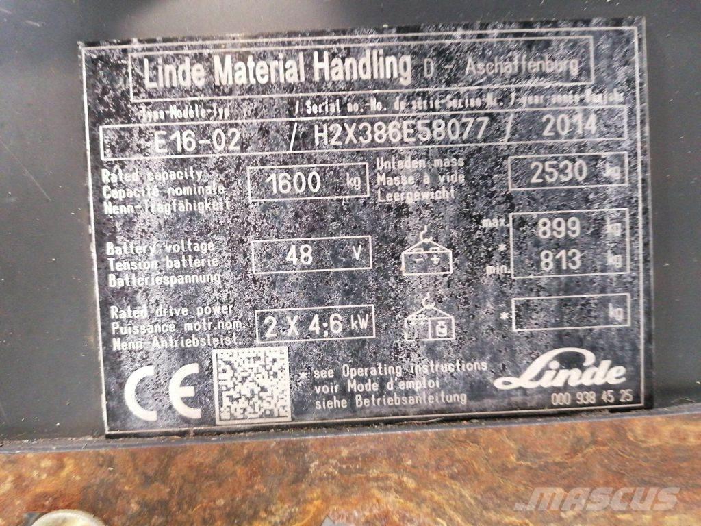 Linde E16-02 Chariots élévateurs électriques