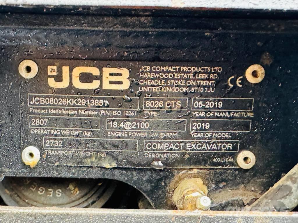 JCB 8026 CTS Mini pelle < 7t