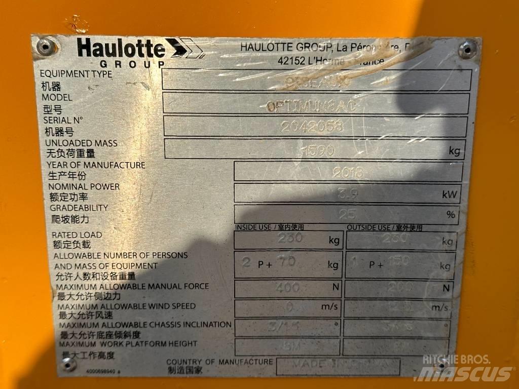 Haulotte OPTIMUM 8 Nacelle ciseaux