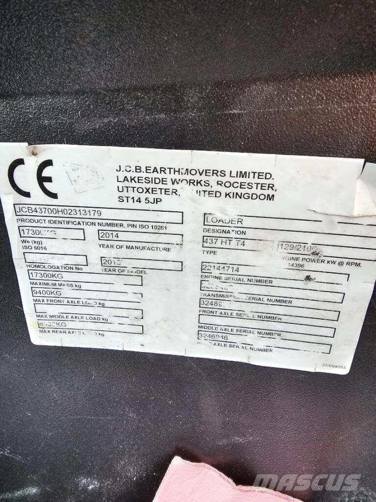 JCB 437 HT Chargeuse sur pneus