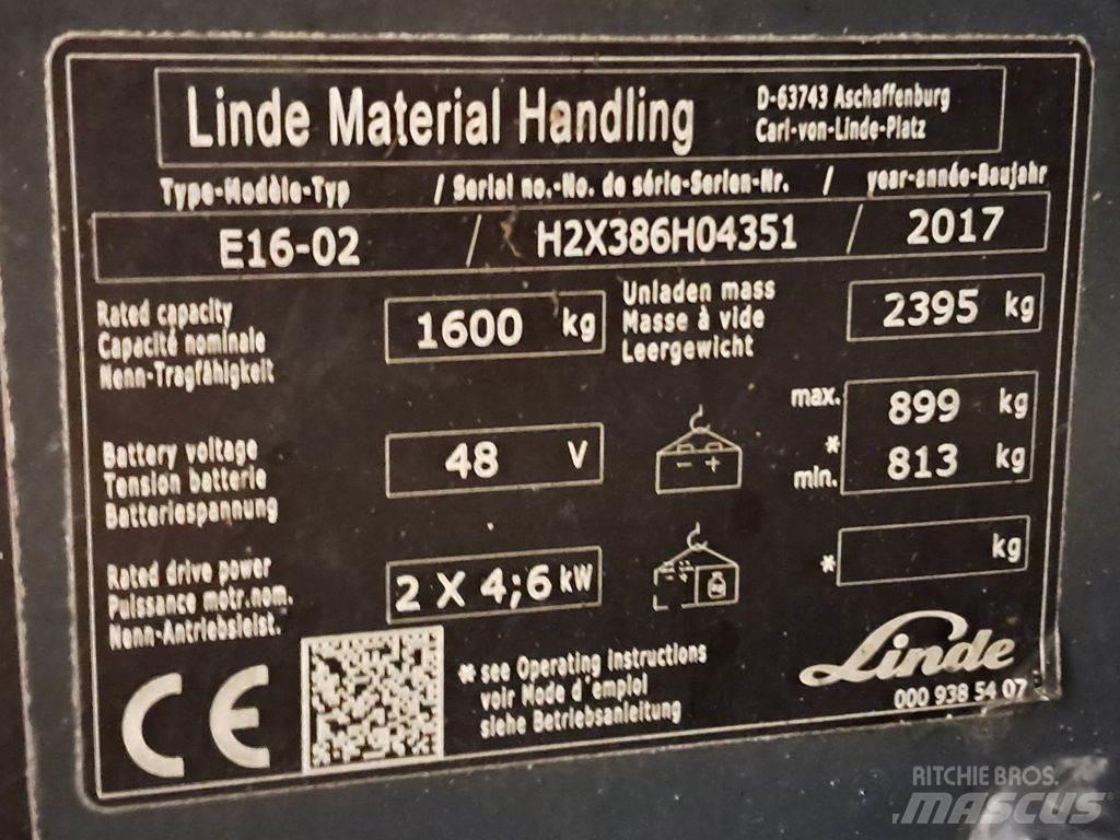 Linde E16-02 Chariots élévateurs électriques