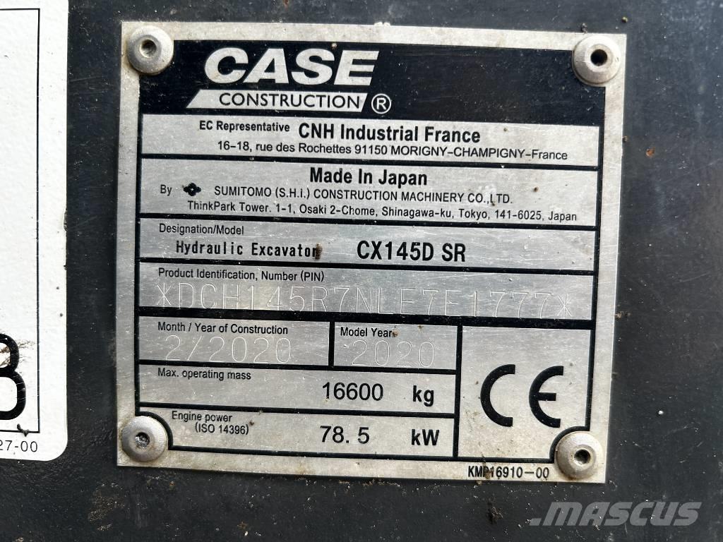 CASE CX 145 D SR Pelle sur chenilles