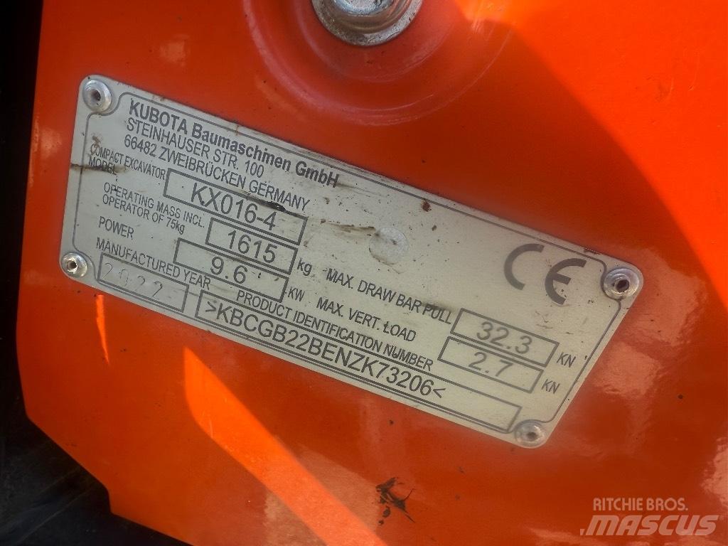 Kubota KX 016-4 Mini pelle < 7t