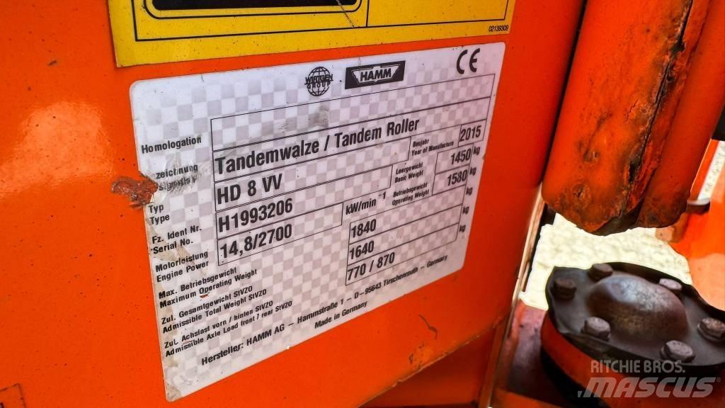 Hamm HD 8 VV Rouleaux tandem