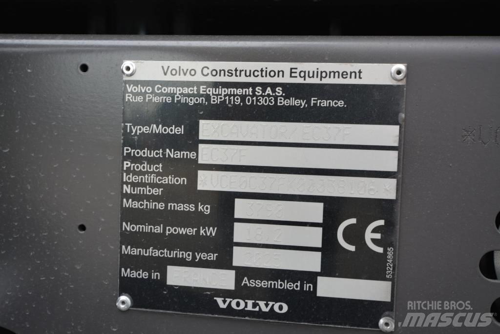 Volvo EC 37 F Aircon Mini pelle < 7t