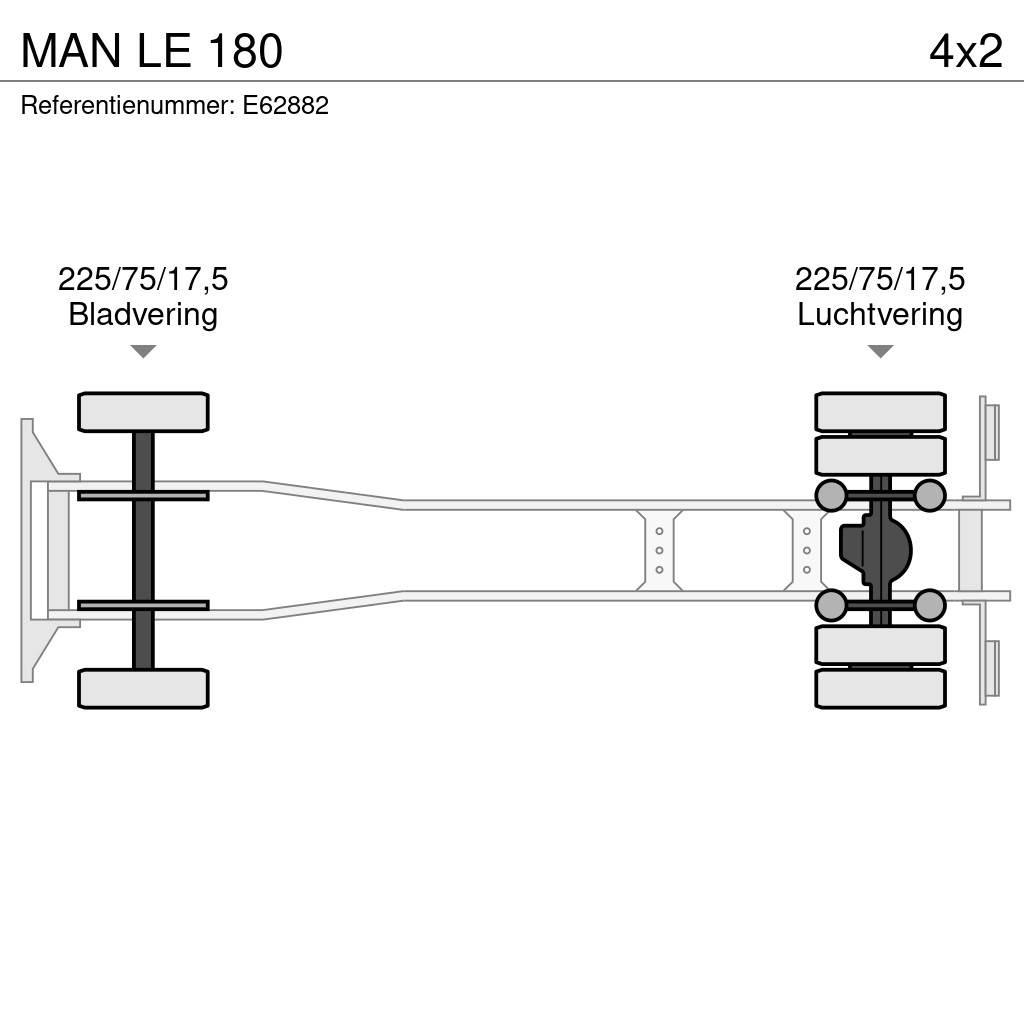 MAN LE 180 Camion à rideaux coulissants (PLSC)
