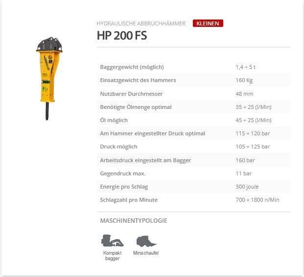 Indeco HP 200 FS Marteau hydraulique