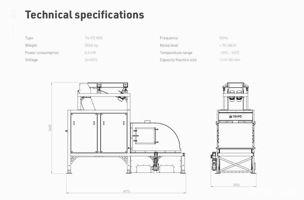  TA-PO 600 Station de triage