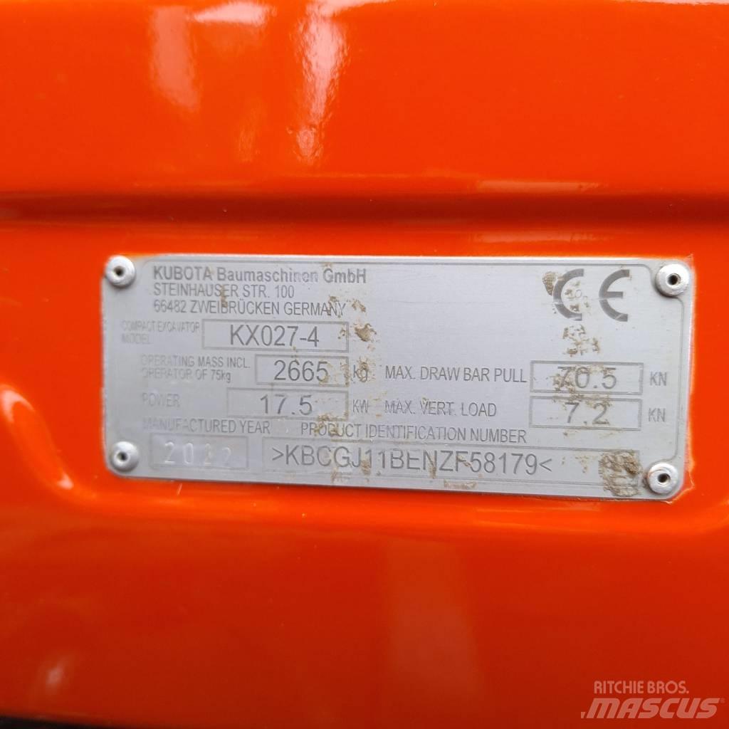 Kubota KX 027 Mini pelle < 7t