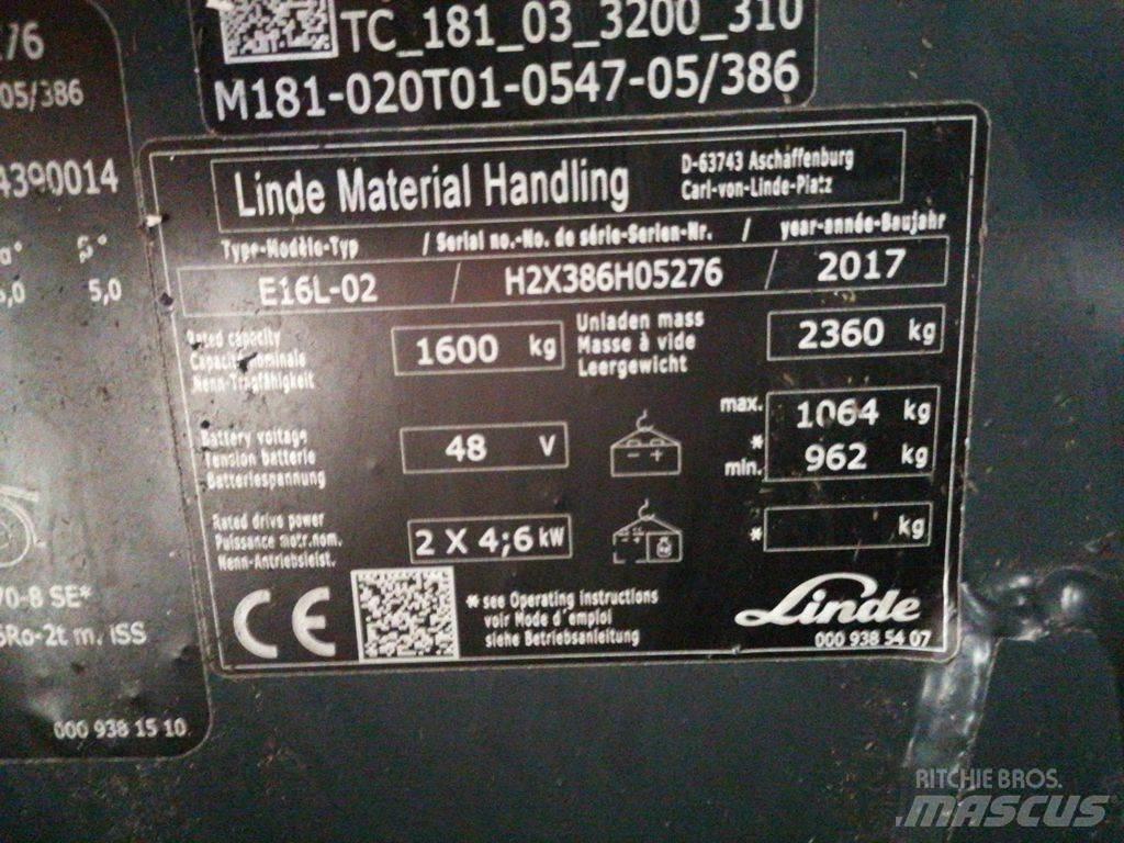 Linde E16L-02 Chariots élévateurs électriques