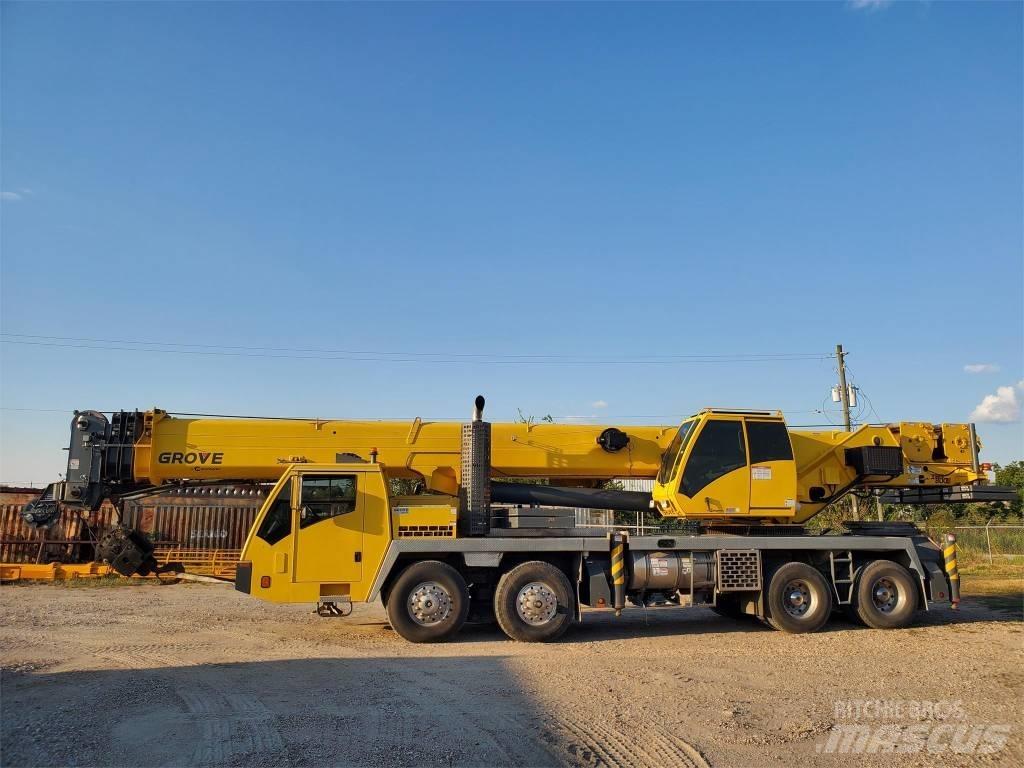 Grove TMS 800 E Camion plateau ridelle avec grue