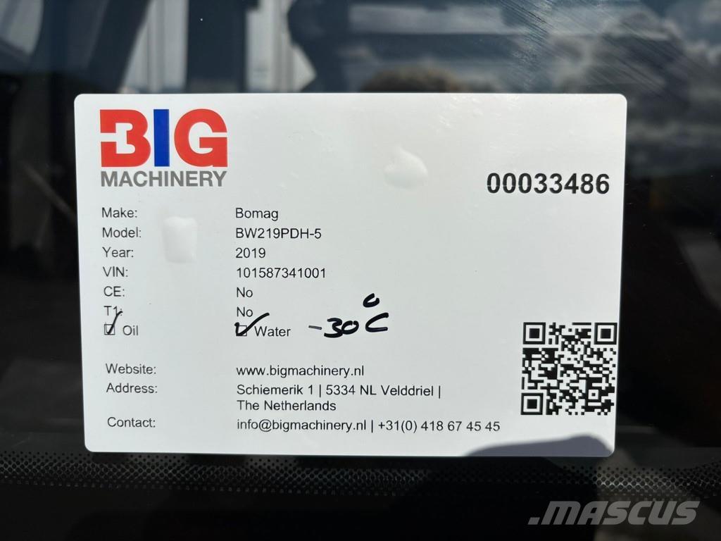 Bomag BW219PDH-5 Rouleaux monocylindre