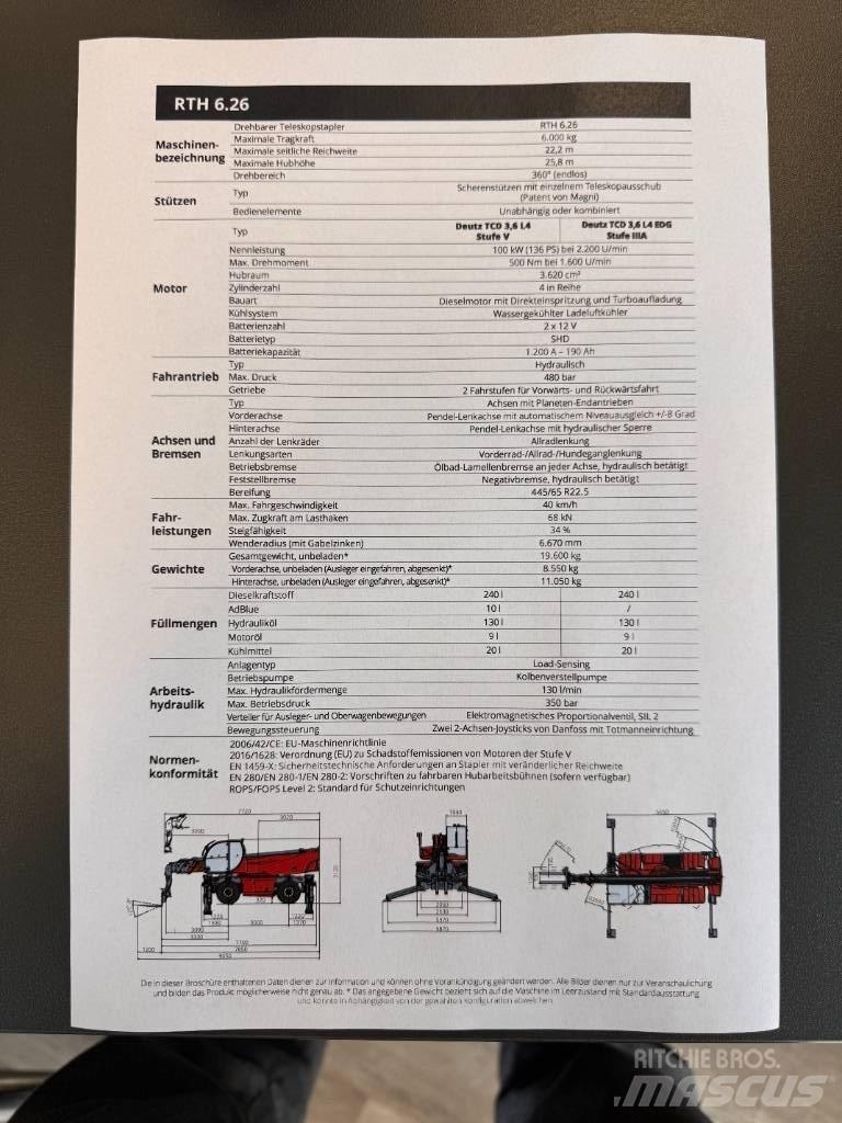 Magni RTH 6.26 S Chariot télescopique