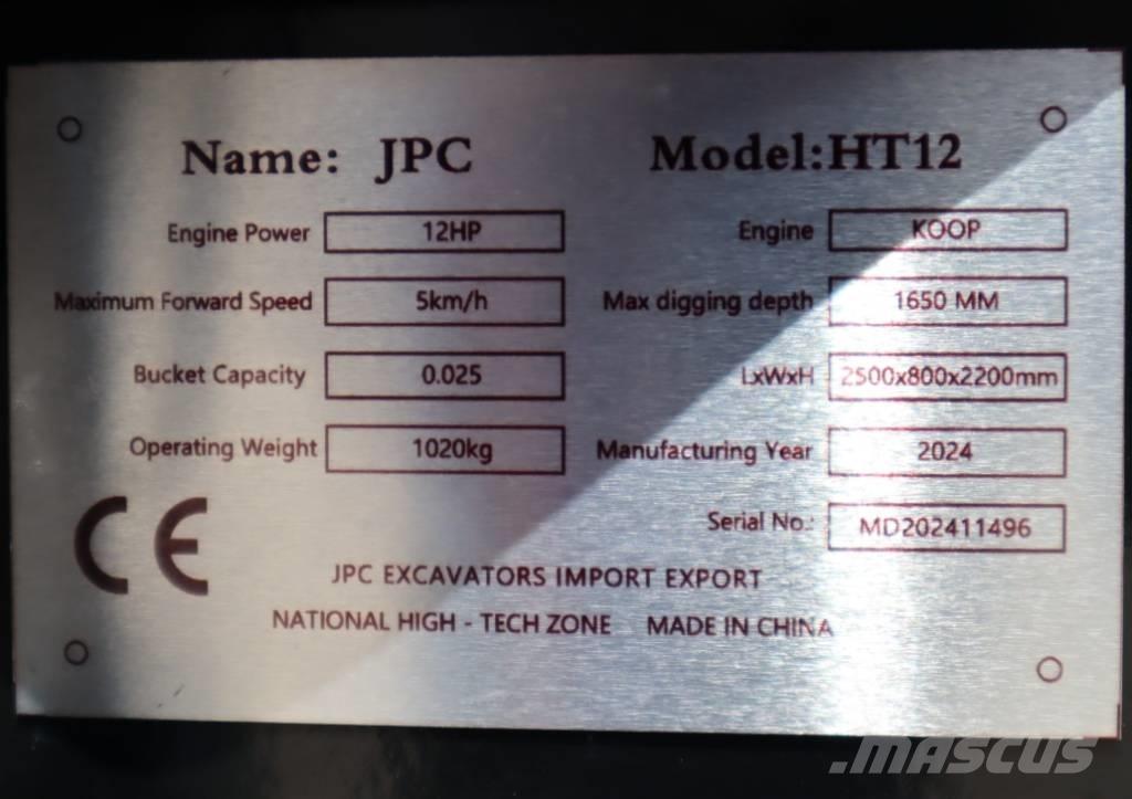 JPC HT 12 Mini pelle < 7t
