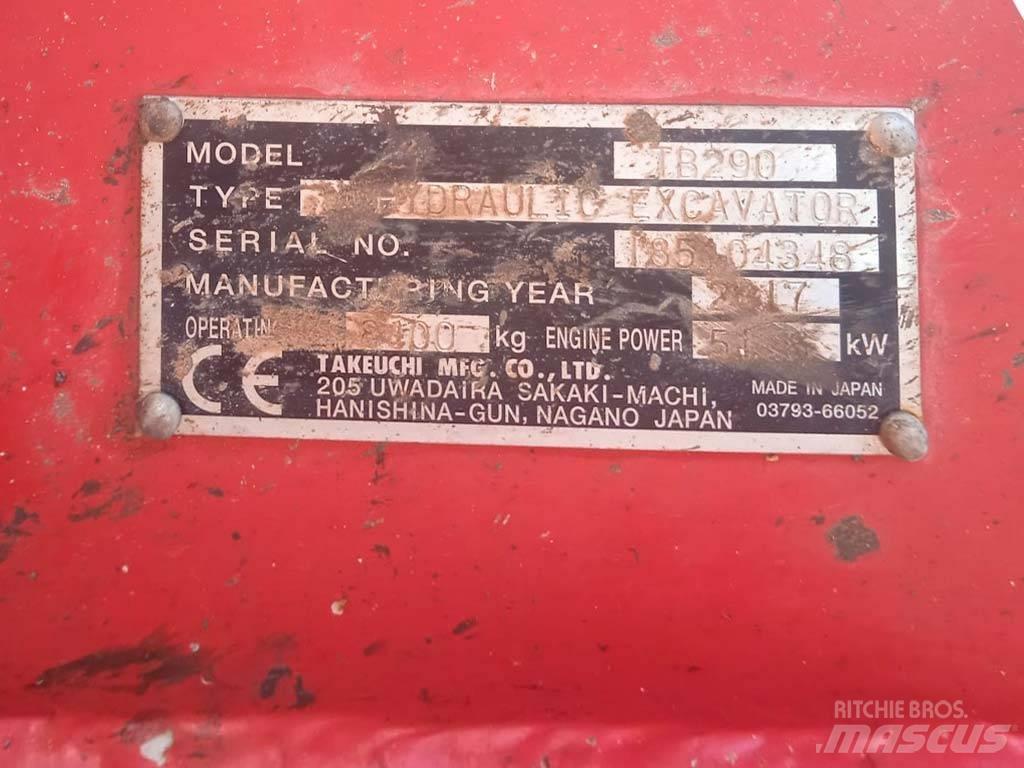 Takeuchi TB290 Mini pelle < 7t