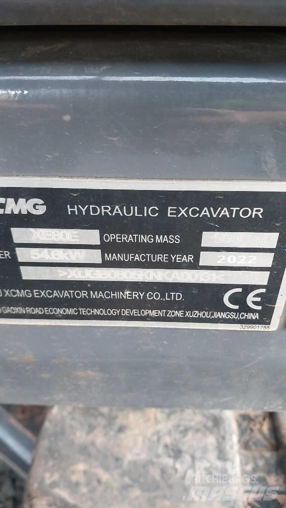 XCMG XE 80 E Mini pelle 7t-12t
