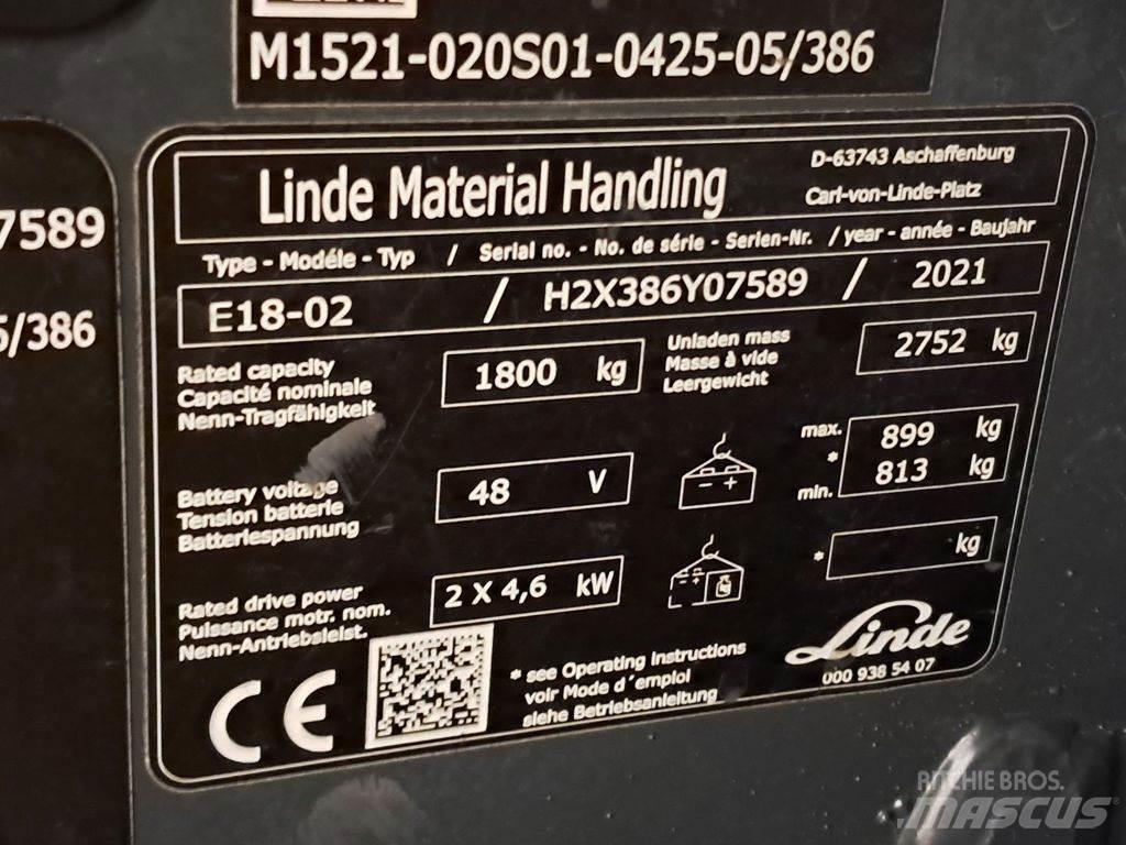 Linde E18-02 Chariots élévateurs électriques