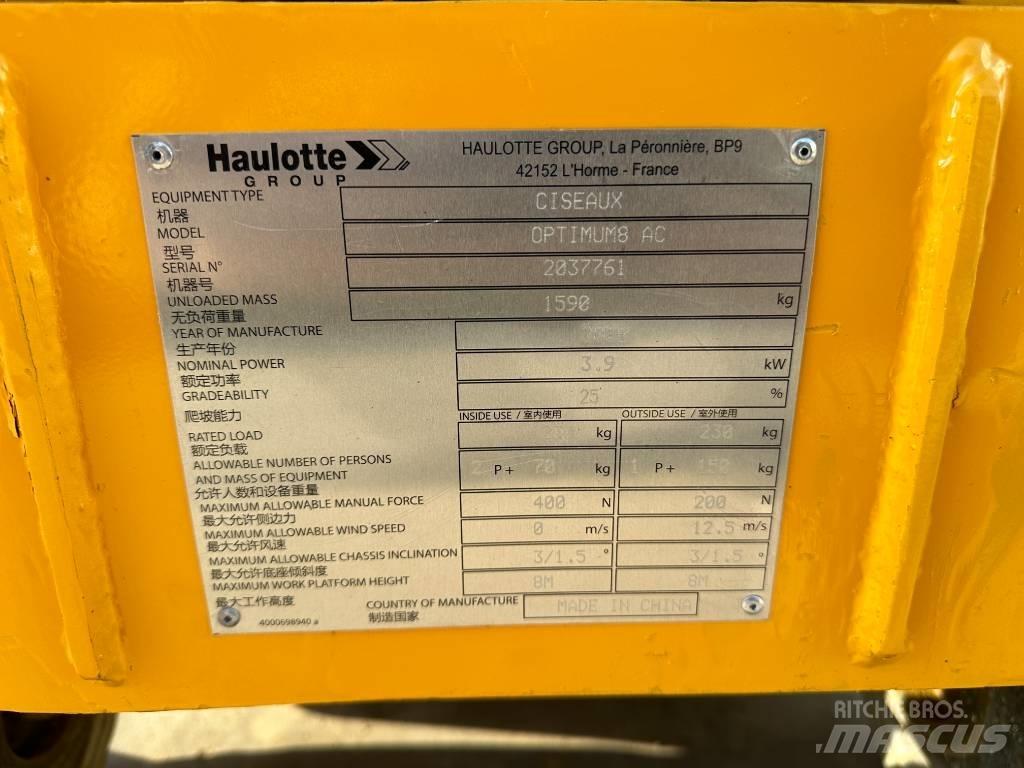 Haulotte OPTIMUM 8 Nacelle ciseaux