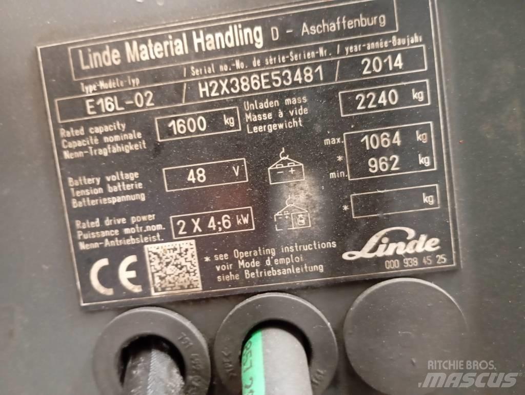 Linde E 16 Chariots élévateurs électriques