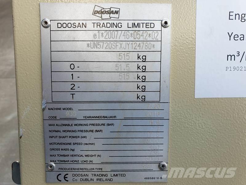 Doosan 7 / 20 Compresseur