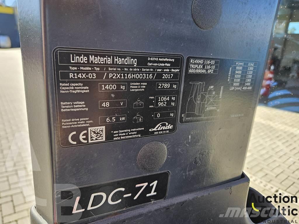 Linde R14X-03 Préparateur de commande moyenne levée