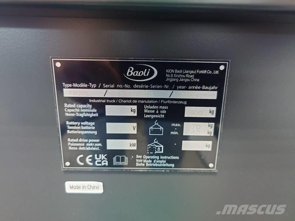 Baoli KBO-01L Li-ION Préparateur de commande moyenne levée