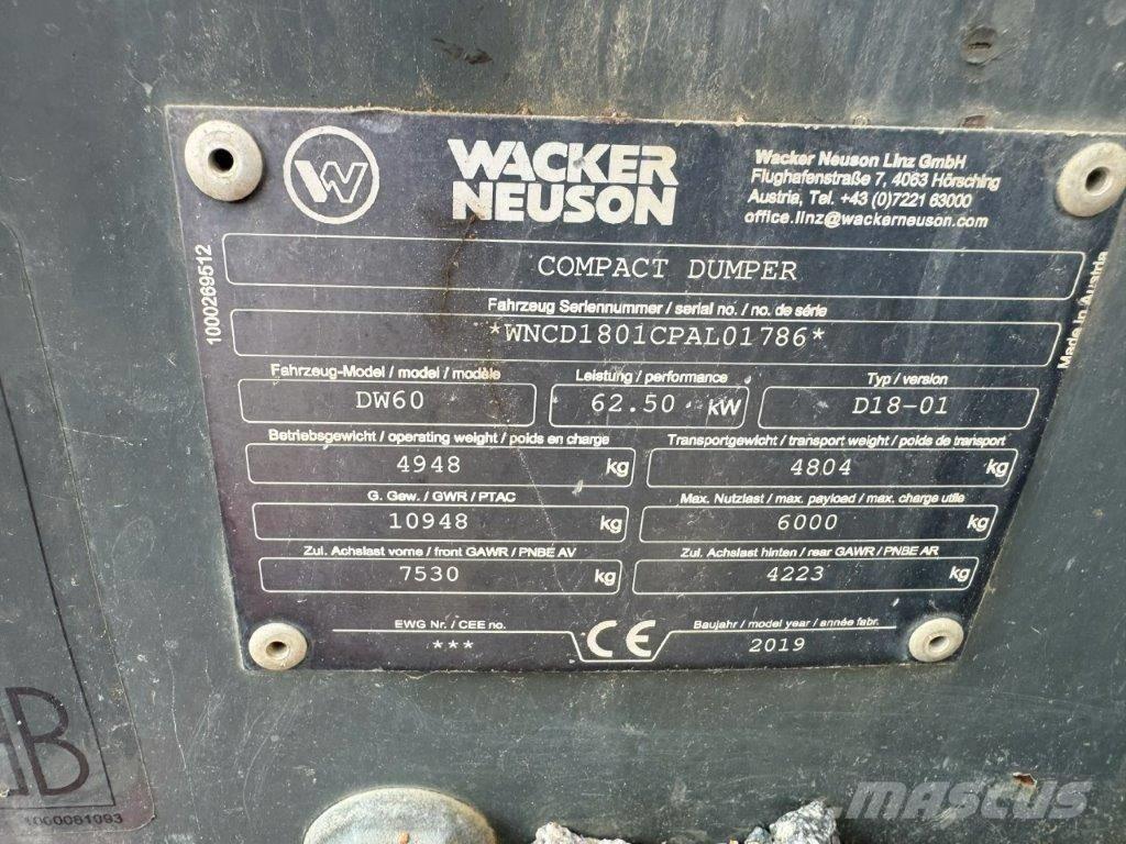 Wacker Neuson DW 60 Mini tombereau