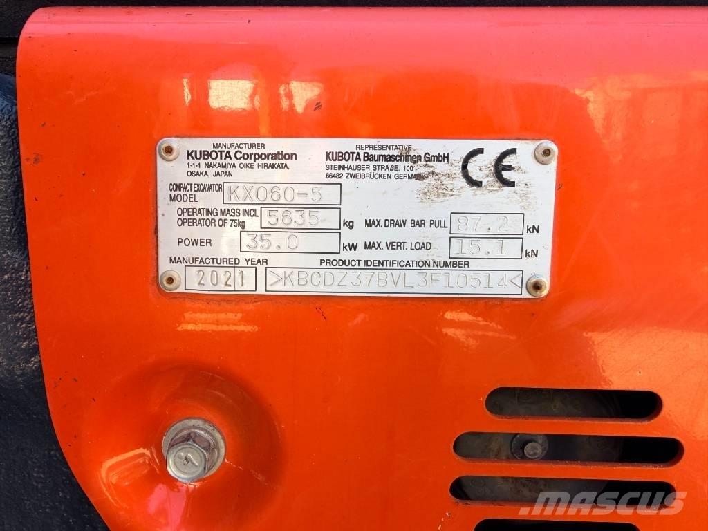 Kubota KX060-5 GLS2 Mini pelle < 7t