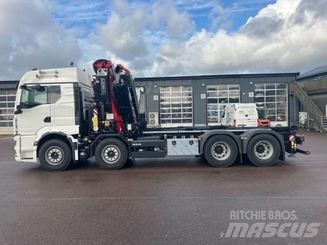 MAN TGX / TGS chassi Camion plateau ridelle avec grue
