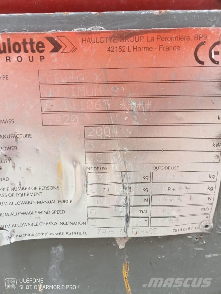 Haulotte Optimum  8 Nacelle ciseaux