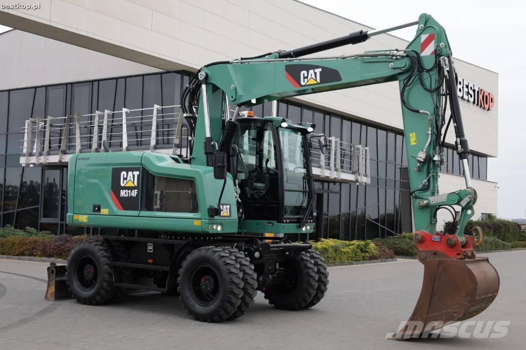 CAT M314F Pelle sur pneus
