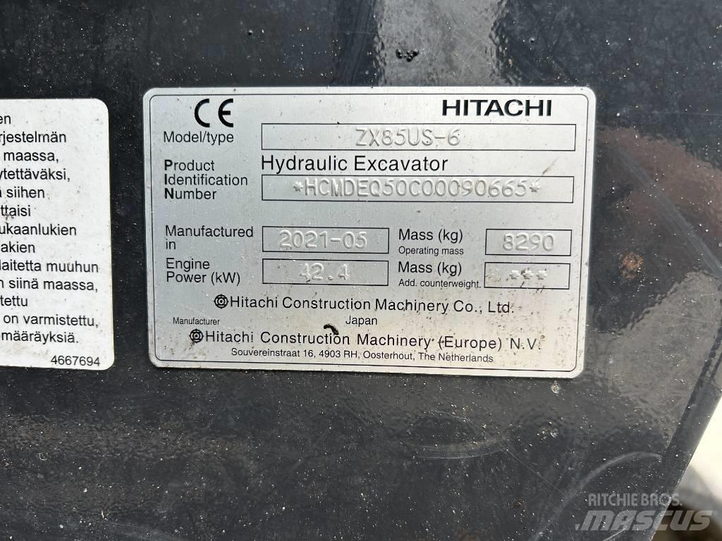 Hitachi ZX85U-6 Mini pelle 7t-12t
