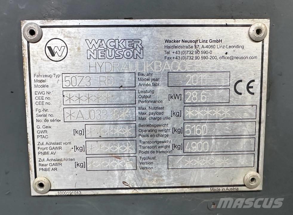 Wacker Neuson 50 Z3 Mini pelle < 7t