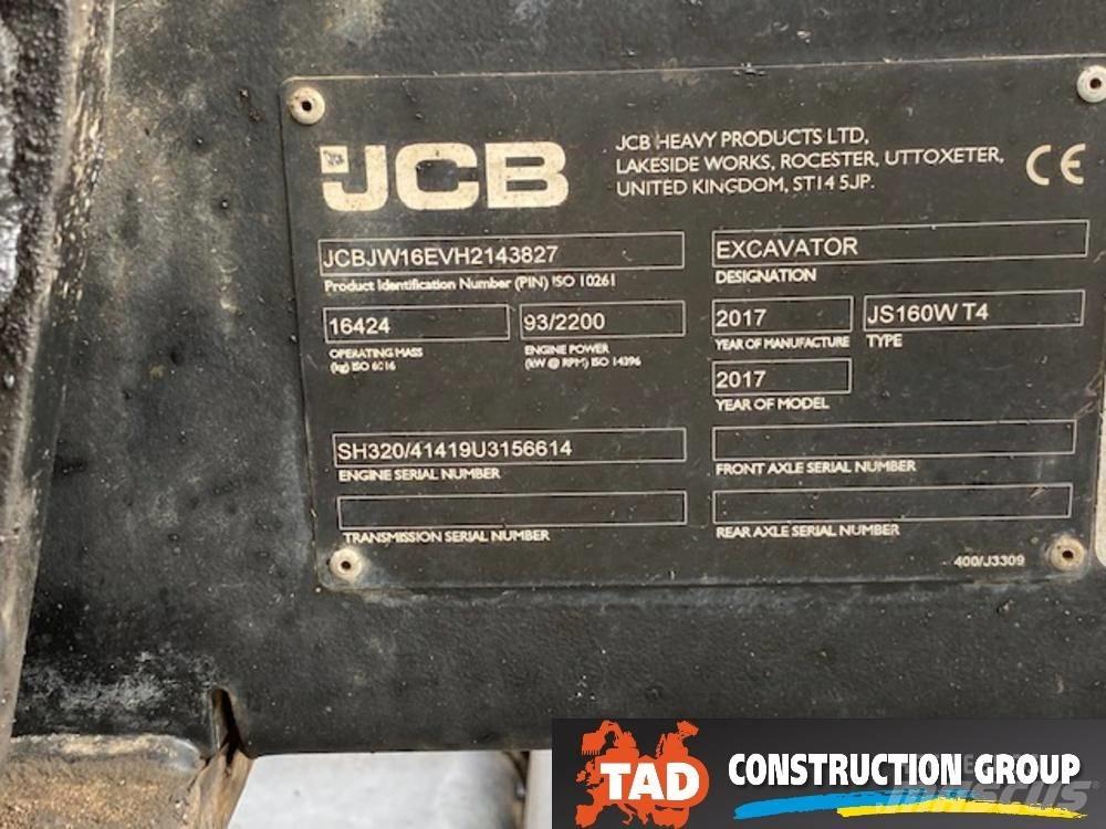 JCB JS 160 W Pelle sur pneus