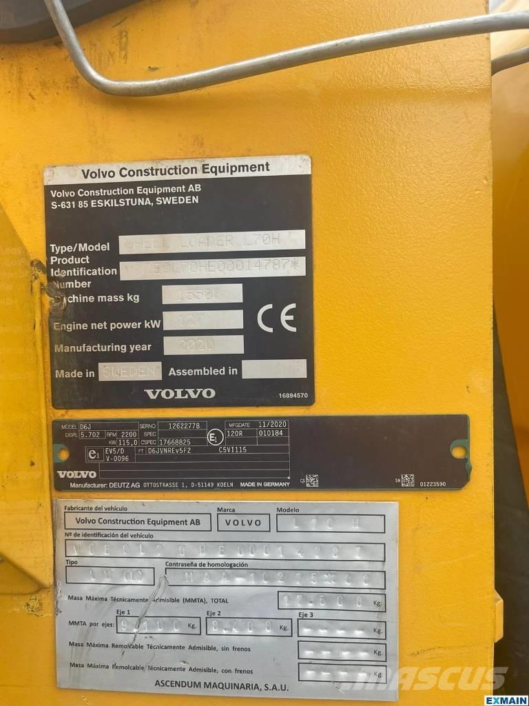 Volvo L 70 H Chargeuse sur pneus