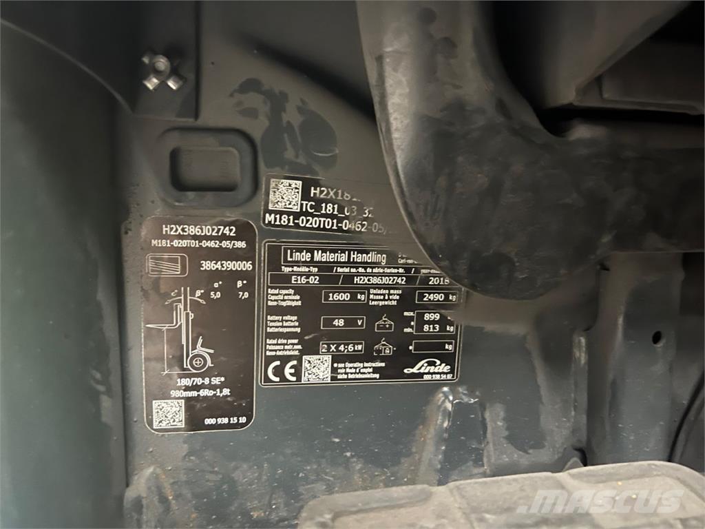 Linde E16-02 Chariots élévateurs électriques