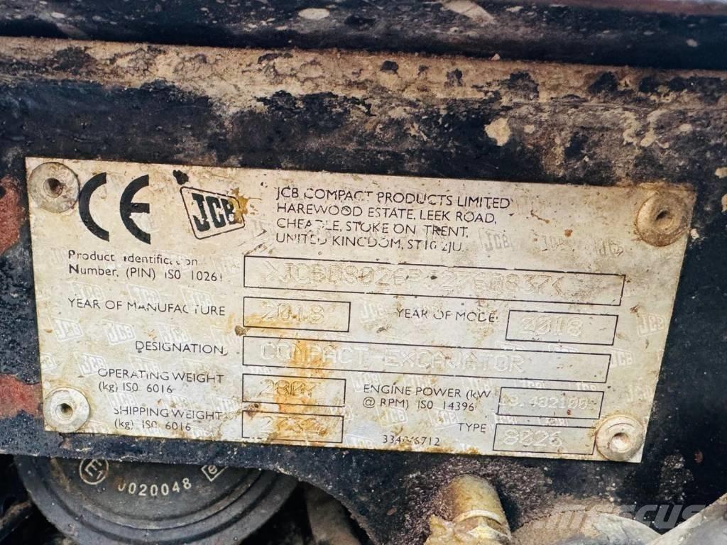 JCB 8026 CTS Mini pelle < 7t