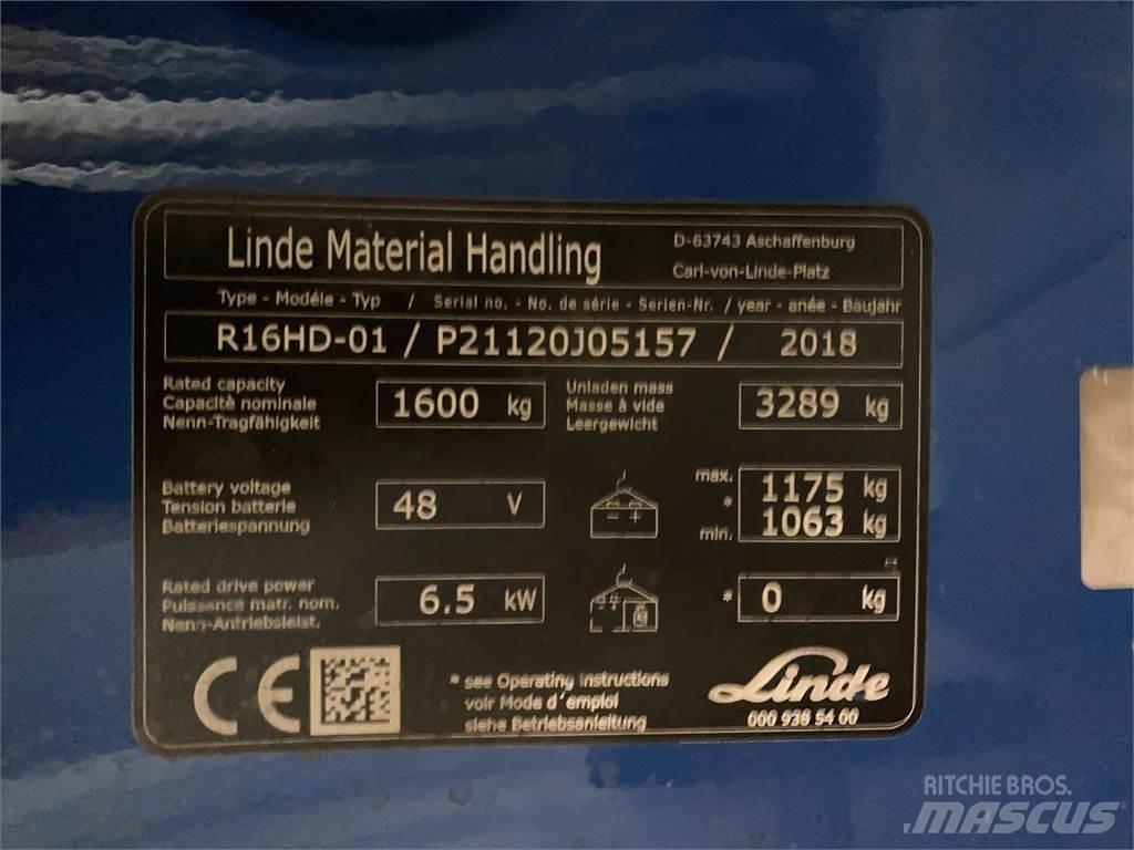 Linde R16HD Chariot à mât rétractable