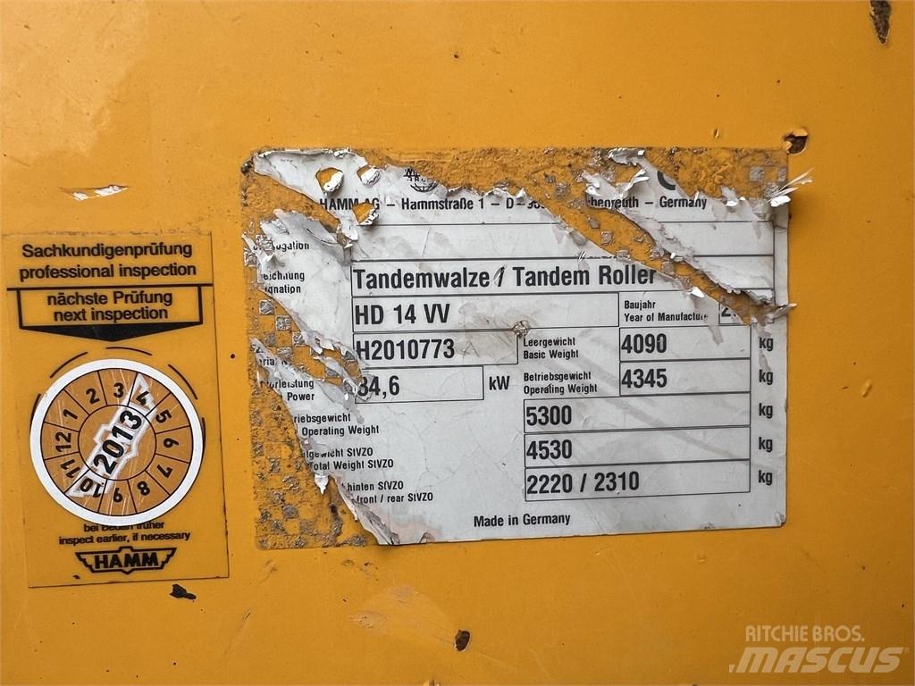 Hamm HD 14 VV Rouleaux tandem