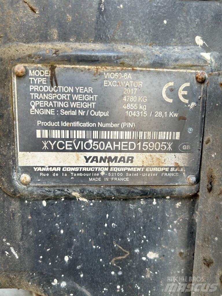 Yanmar VI050 - 6A Mini pelle < 7t
