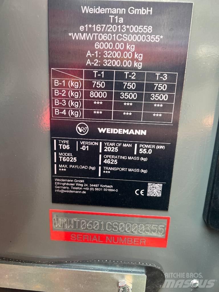 Weidemann T6025 Chargeuse télescopique sur pneus