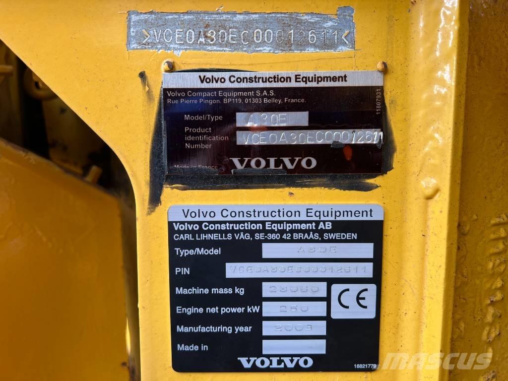 Volvo A30E Tombereau articulé