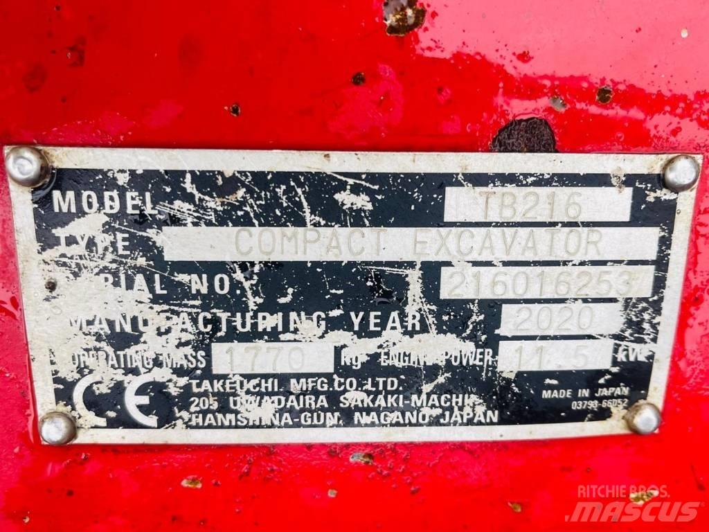 Takeuchi TB 216 Mini pelle < 7t