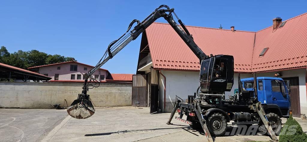 MAN LE 10.180 Camion plateau ridelle avec grue