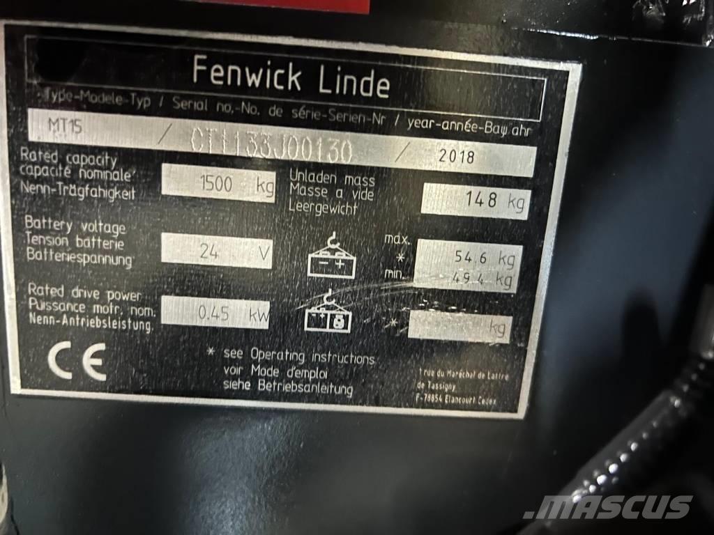 Linde MT 15 Transpalette accompagnant