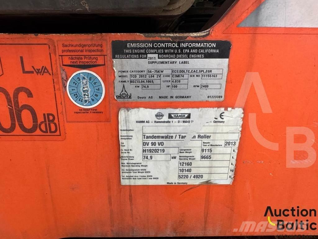 Hamm DV 90 VO Autres rouleaux
