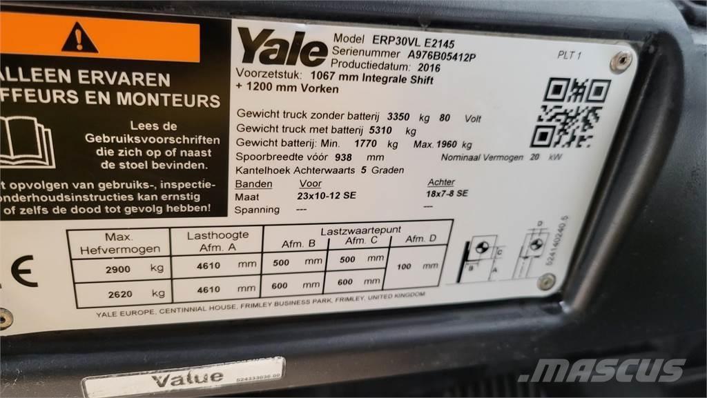 Yale ERP30VL 2016 Chariots élévateurs électriques