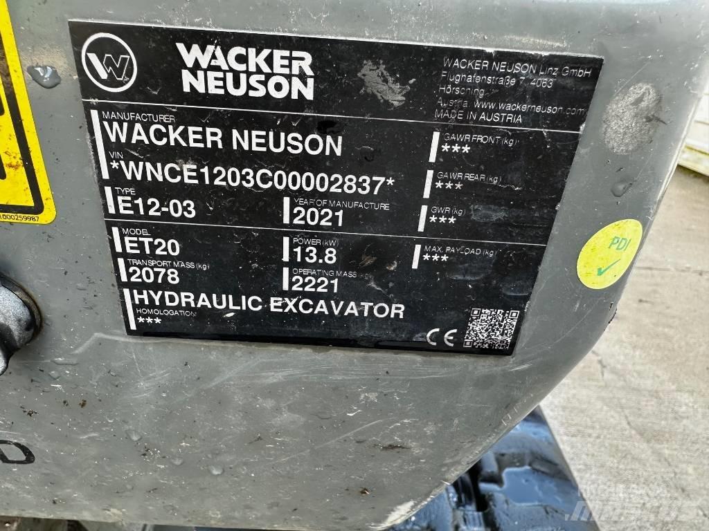 Wacker Neuson ET 20 Mini pelle < 7t