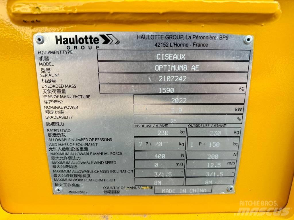 Haulotte OPTIMUM 8 Nacelle ciseaux